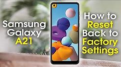 Samsung Galaxy A21 How to Reset Back to Factory Settings | H2TechVideos