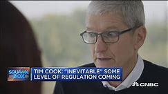 Apple CEO Tim Cook says tech regulation seems 'inevitable'