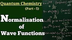 Normalisation concept|Normalisation constant of wave functions Quantum mechanics|CSIR-NET GATE JAM
