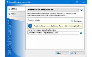 Import Auto-Complete List for Outlook screenshot #2