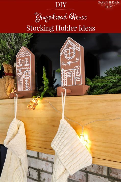 gingerbread house stocking holder ideas stocking holders winter
