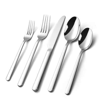 forged  piece silverware set  stainless steel flatware utensils