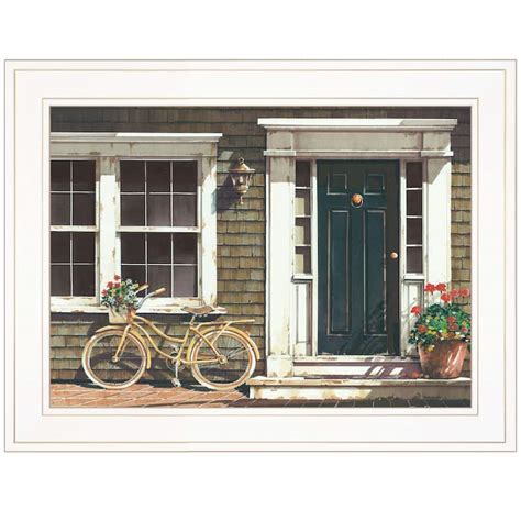 parked  front  white framed print wall art bed bath