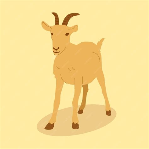 premium vector eid al adha mubarak goat hand drawing vector illustration