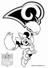 Coloring Pages Rams Nfl Louis St Minnie Mouse sketch template