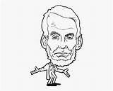 Lincoln Caricature Abraham Memorial Coloring Illustration Book Clipartkey sketch template