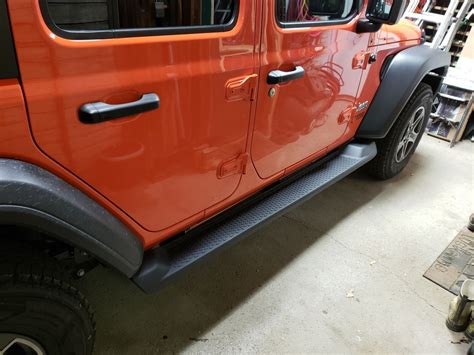 jeep wrangler jl  door black molded running board side step oem  mopar ebay