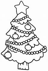 Christmas Tree Coloring Pages Printable Decoration Easy Trees Ornament Decorated Color Print Hanging Clip Drawing Clipart Santa Cute Kids Charlie sketch template