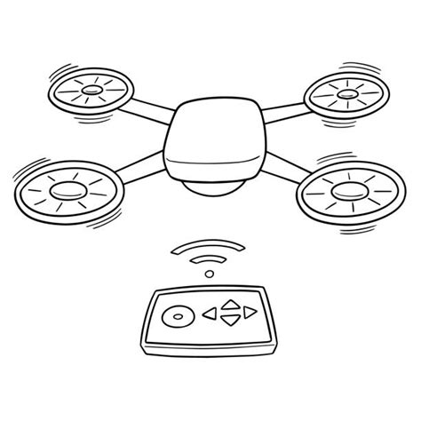 photo camera  flying drone drawing stock illustrations royalty