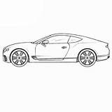Bentley Continental Drawcarz sketch template