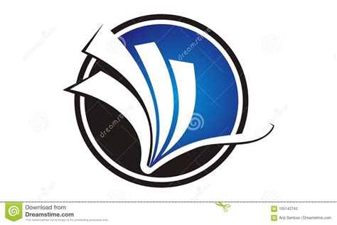open book logo design template stock vector illustration  symbol