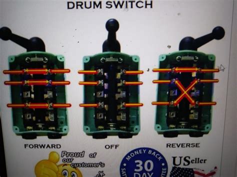 wiring drum switch  reverse single phase motor