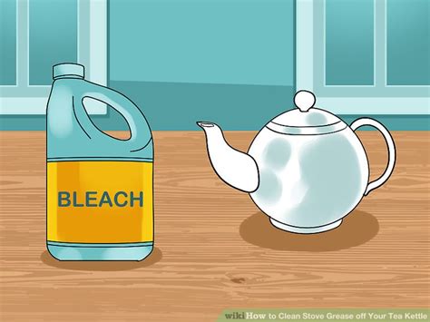 ways  clean stove grease   tea kettle wikihow