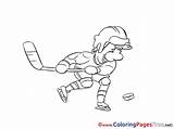 Coloring Hockey Ice Sheets Sportsman Printable Sheet Title sketch template