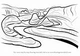 Canyon Grand Draw Drawing Step Wonders Tutorials Drawingtutorials101 sketch template