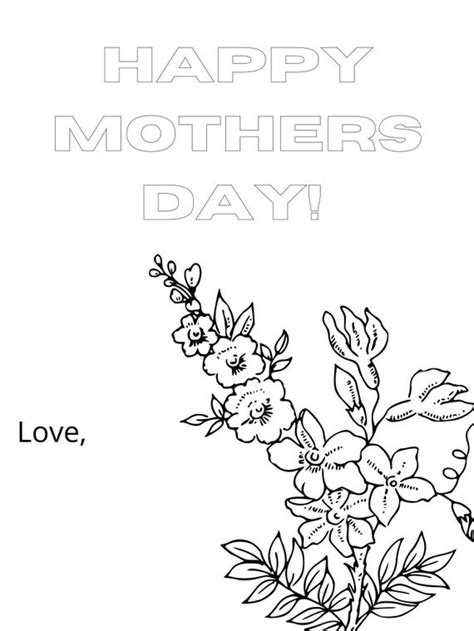 mothers day coloring page etsy
