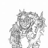 Warhammer 40k Orks Lineart Space sketch template