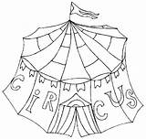 Coloring Circus Tent Craft sketch template