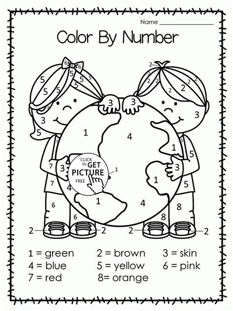 earth color  number earth day coloring page  kids coloring