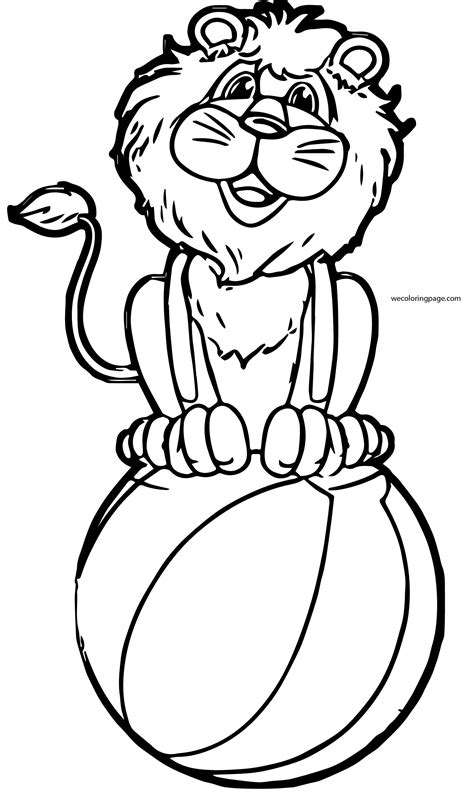 lion circus animals coloring pages wecoloringpagecom