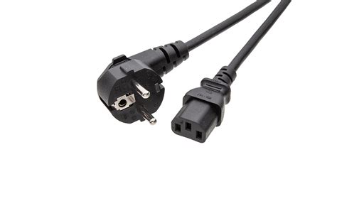 European Schuko Power Cord Cee 7 7 Right Angle To C13 Pactech Store