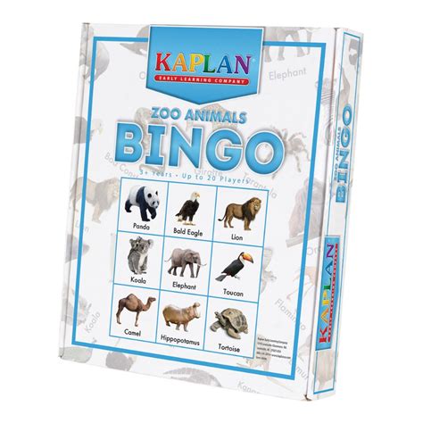 kaplan zoo animals bingo learning game