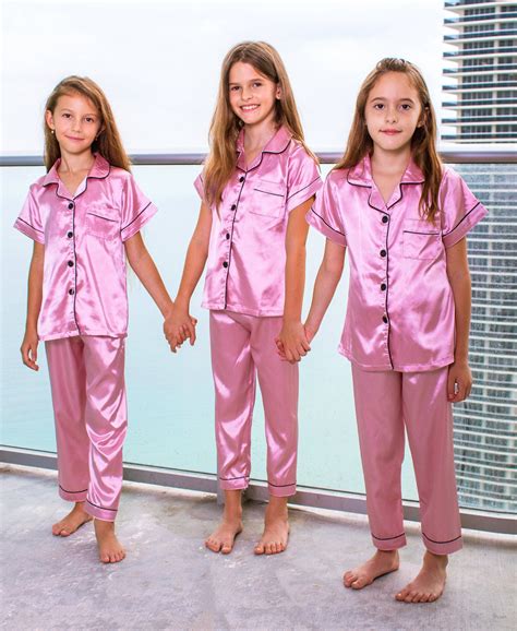 kids satin pajamas personalized pajamas  kidscustomized etsy