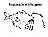 Coloring Sea Pages Deep Monster Fish Colouring Size Color Colorluna sketch template