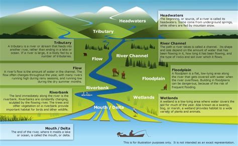 river diagram geography  kids geography themes river