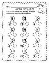 Bonds Numbers Teacherspayteachers Addition sketch template