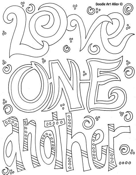 doodle coloring page love   bible coloring pages