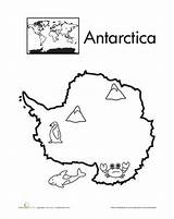Continents Worksheets Coloring Antarctica Color Kids Seven Map America Geography Worksheet Pages Terre Education Jour La Printable Monde Du Coloriage sketch template