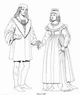 Kleidung 1400 Italie Mittelalter Ausmalbilder Ausmalbild Coloriage Stimmen Coloringpagesfun sketch template