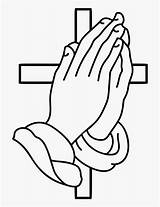 Praying Hands Clip Cross Lineart Kindpng sketch template
