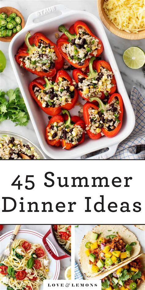 easy summer dinner ideas recipes  love  lemons