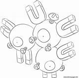 Pokemon Magneton Coloring Pages Printable Print Color Book Info sketch template