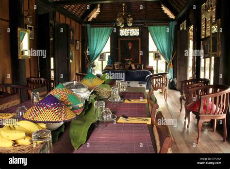 interior   traditional malay house  terengganu malaysia stock photo alamy