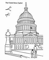Coloring Building Capitol Pages Buildings Usa Printables Sheets Printable Kids States United History Drawing Famous Historic Gif Colouring City Go sketch template