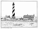 Hatteras Lighthouse Shander Ira 1898 sketch template