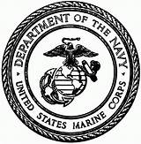 Marine Seal Emblem Logo Navy Corp Vector Corps Usmc Marines Svg Symbol Coloring United States Army Drawing Clipart Marinecorps Air sketch template