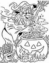 Chaudron Coloriage Grenouille Sorciere Devant Halloween Imprimer Kleurplaat sketch template