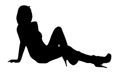 silhouette of girl sitting at free for personal use