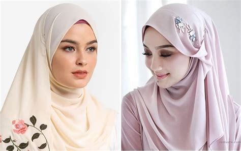 tips memakai model hijab pesta mewah  simpel