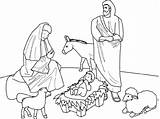 Nativity Scene Coloring Simple Pages Getcolorings Color Printable sketch template