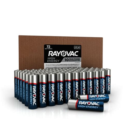 Rayovac High Energy Aa Batteries 72 Pack Double A Batteries
