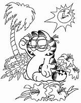 Coloring Pages Garfield Printable Kids Gif sketch template