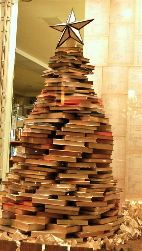 diy instructions  ideas    christmas tree  books