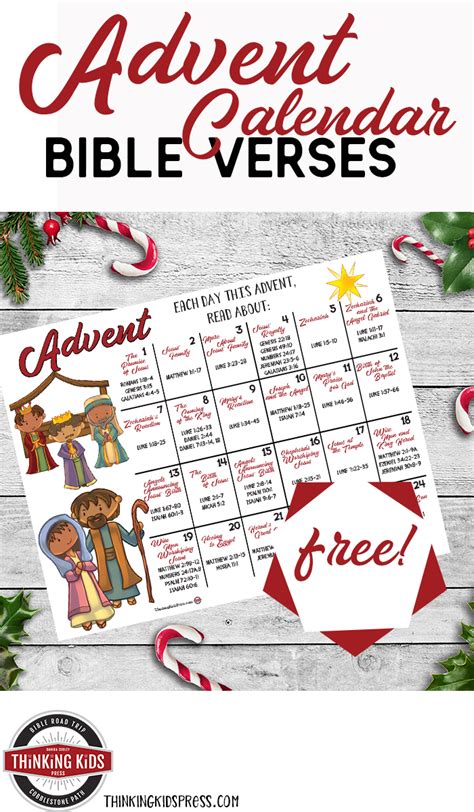 christmas advent calendar  bible verses thinking kids