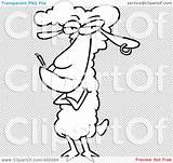 Earring Sheep Cigarette Coloring Illustration Line Rf Royalty Clipart Toonaday sketch template