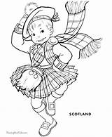 Scottish Coloriage Monde Ecosse Leprechaun Honeycombe Jackie Raising Coloringhome sketch template